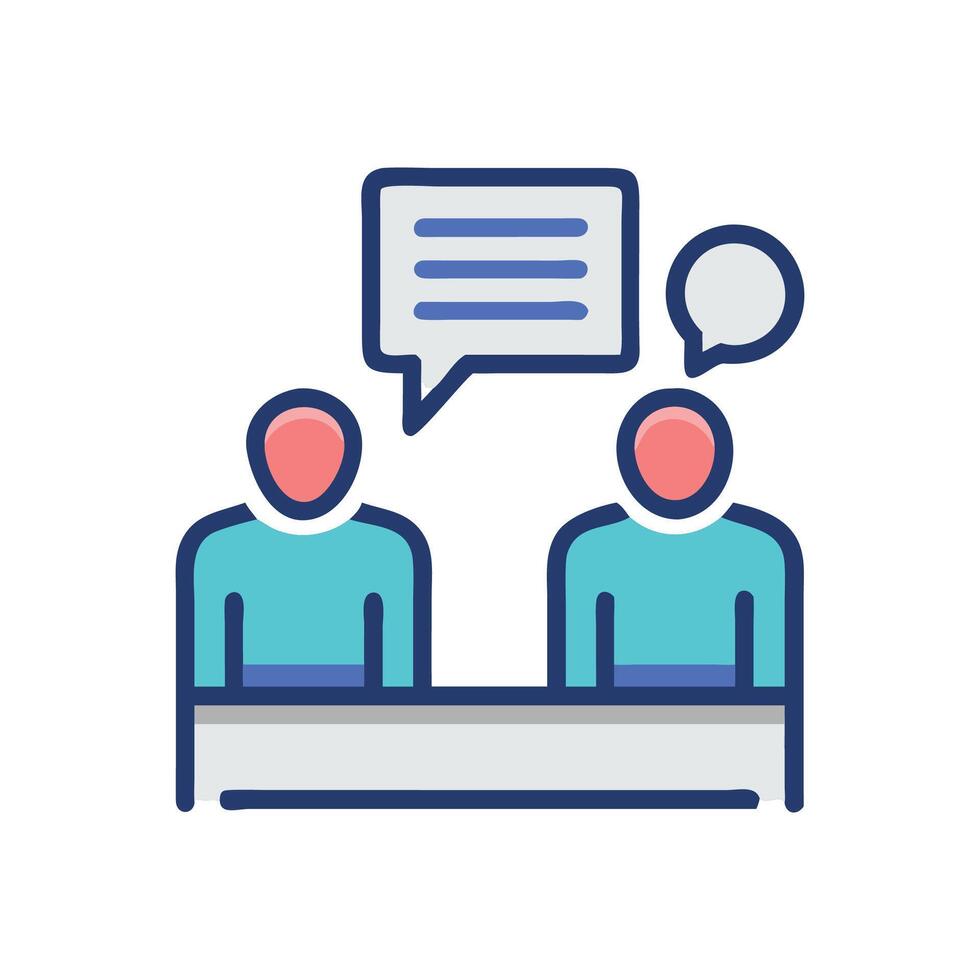 People Talking or Interview Icon Illustration vector