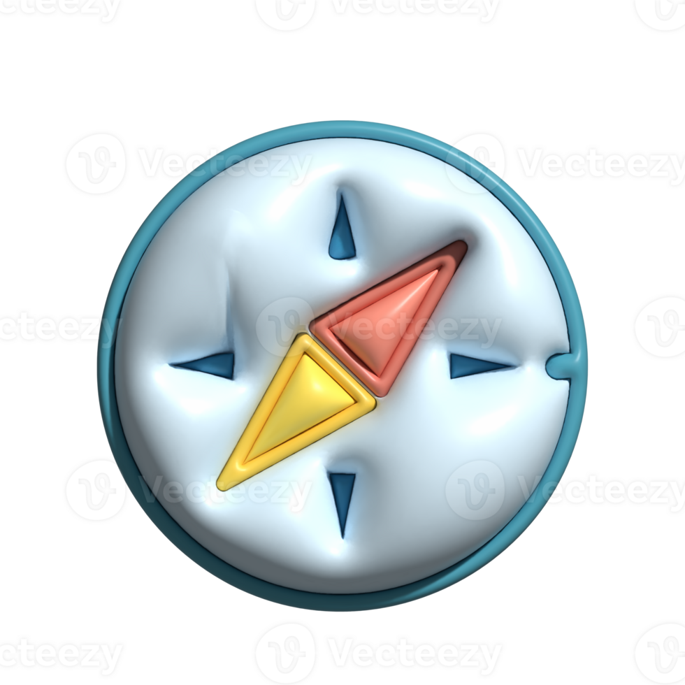 3D Compass Direction and Adventure Concept png