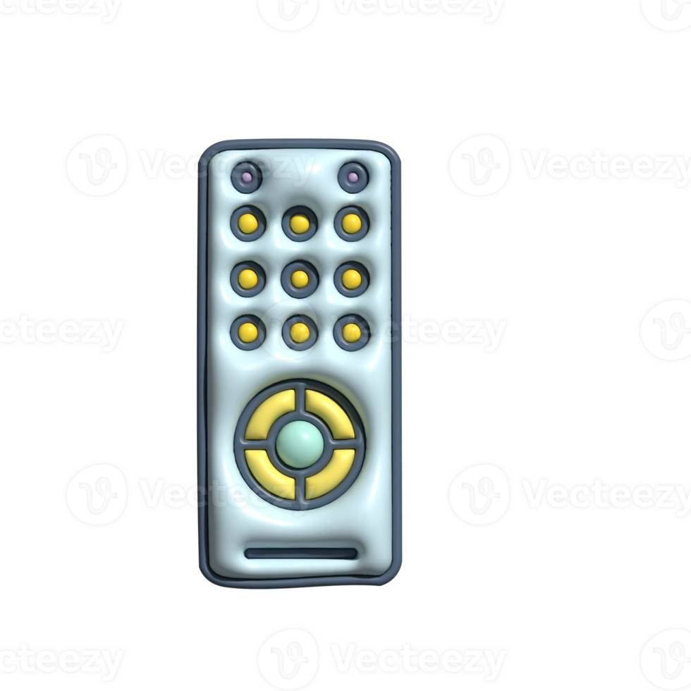 3D Remote TV Controller and Smart Device Accessory Concept png