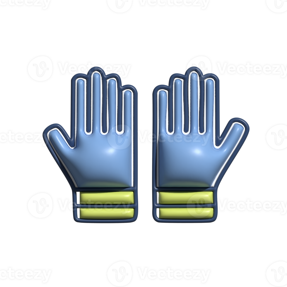 3D Mechanic Gloves Heavy Duty Protection and Repair Concept png