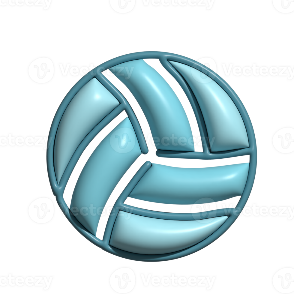3D Volleyball Beach Sport and Active Lifestyle Concept png