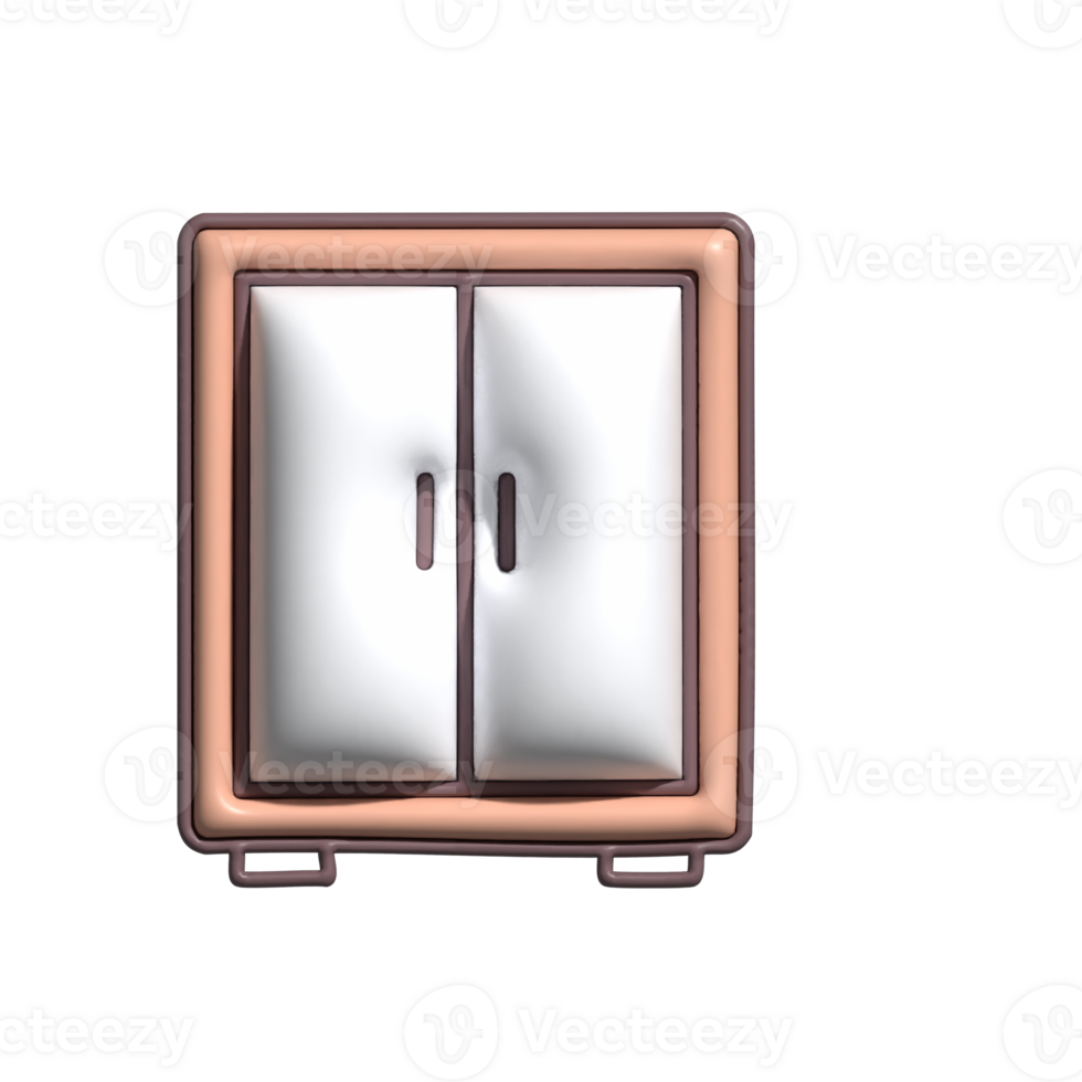 Modern 3D Cupboard Icon Storage Unit and Household Organization Design png