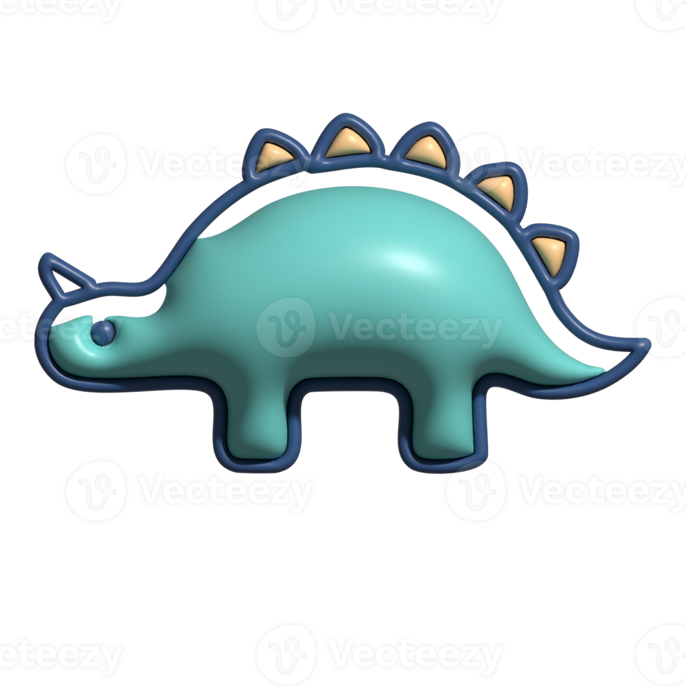 Modern 3D Triceratops Icon Dinosaur and Ancient Wildlife Design png