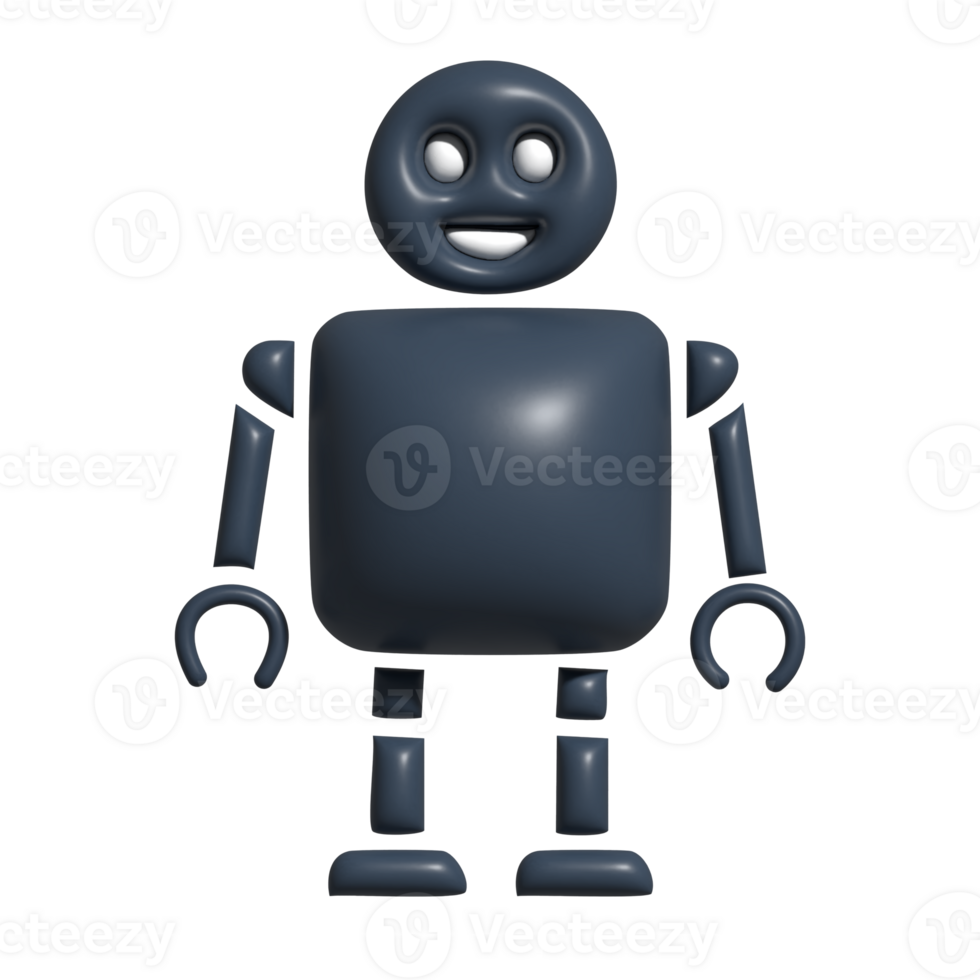 A robot with a smile on its face png
