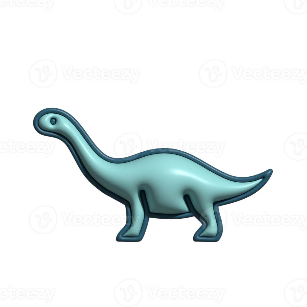 3D Brachiosaurus Giant Herbivore and Jurassic Era Concept png