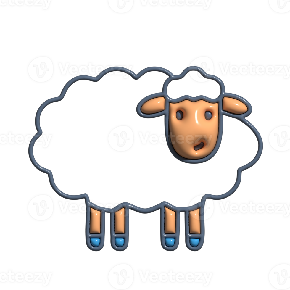 3D Sheep Icon png