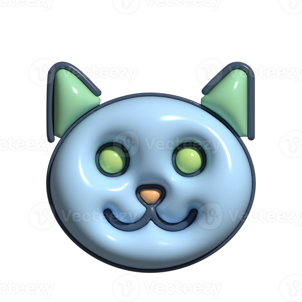 3D Cat Domestic Animal, Pet Lover, and Furry Friend Concept png