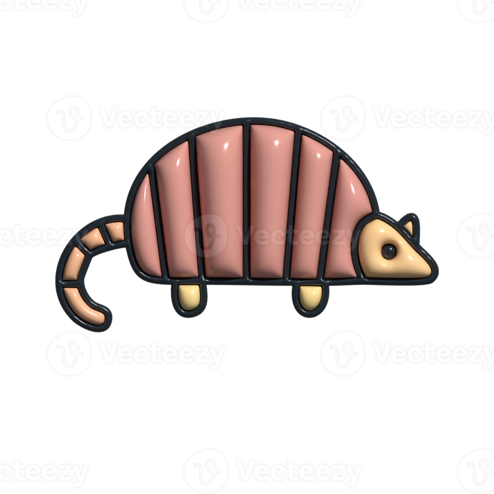 Modern 3D Pangolin Icon Armored Animal, Insect Eater, and Natural Habitat Design png