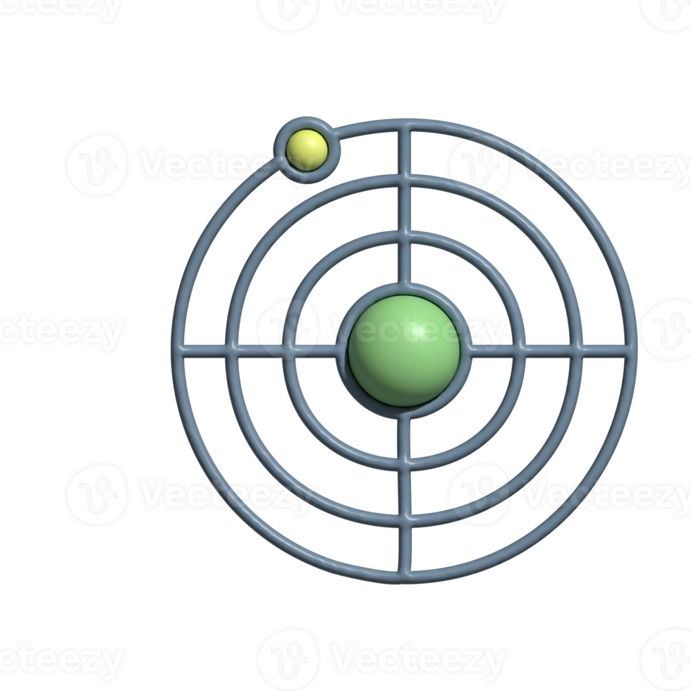 Modern 3D Target Icon Shooting and Goal Achievement Design png