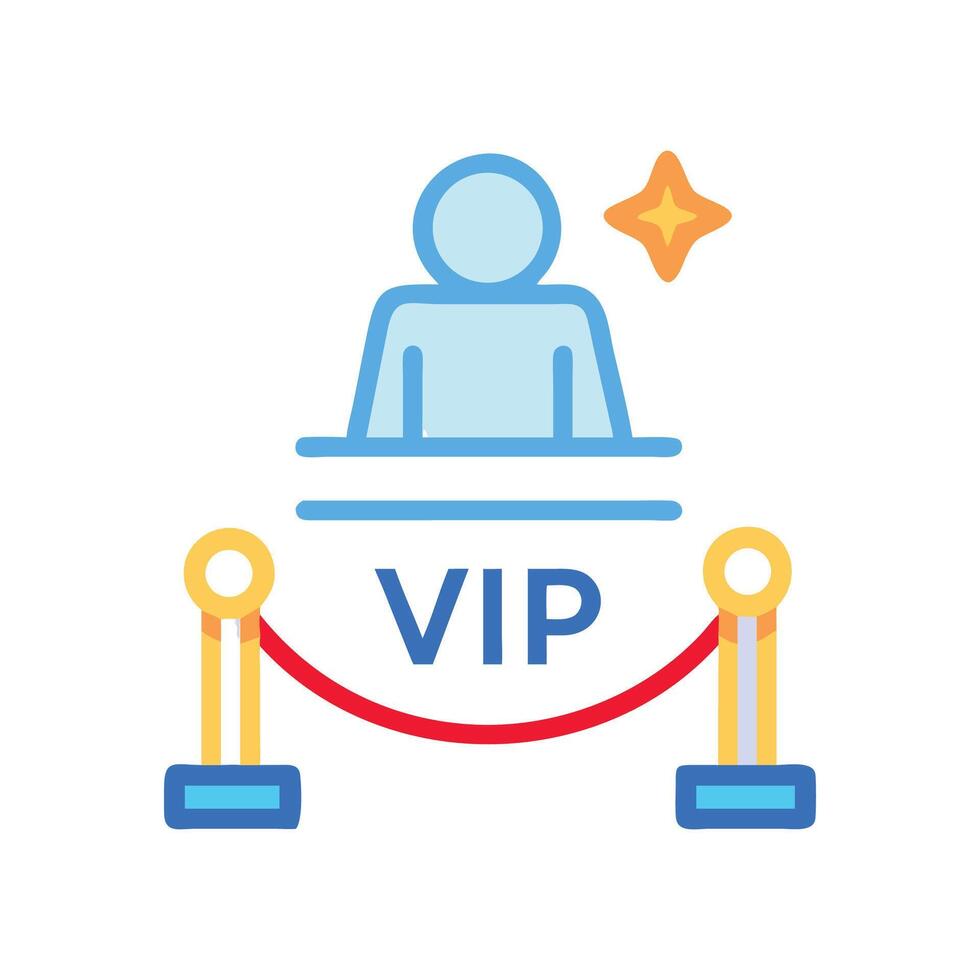 VIP Event Exclusive Access Icon on Black Background vector