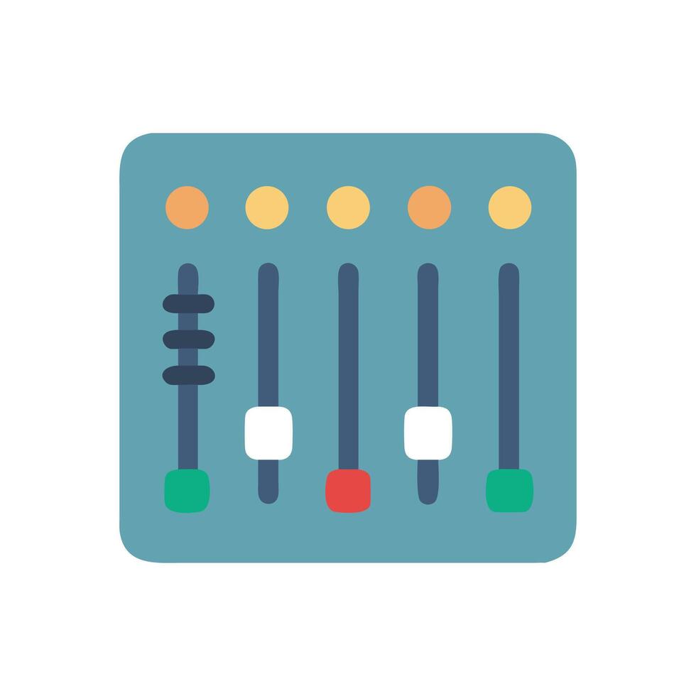 Sound mixer icon, audio equipment illustration vector