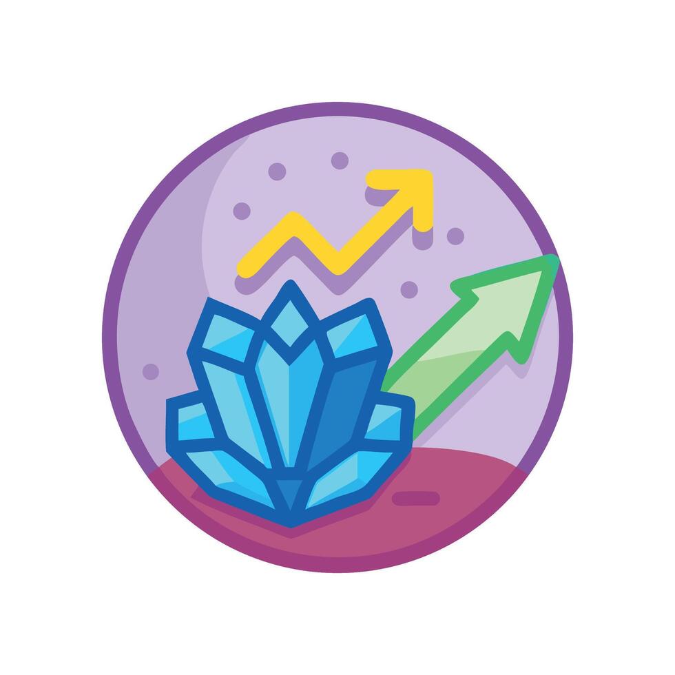 Crystal Growth Rising Market Trends and Future Potential vector
