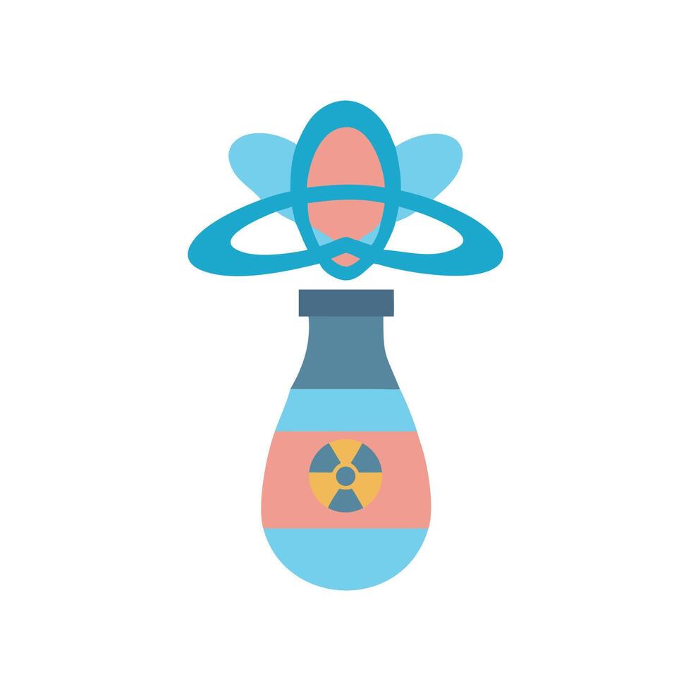 Radioactive waste container illustration toxic symbol danger safety vector