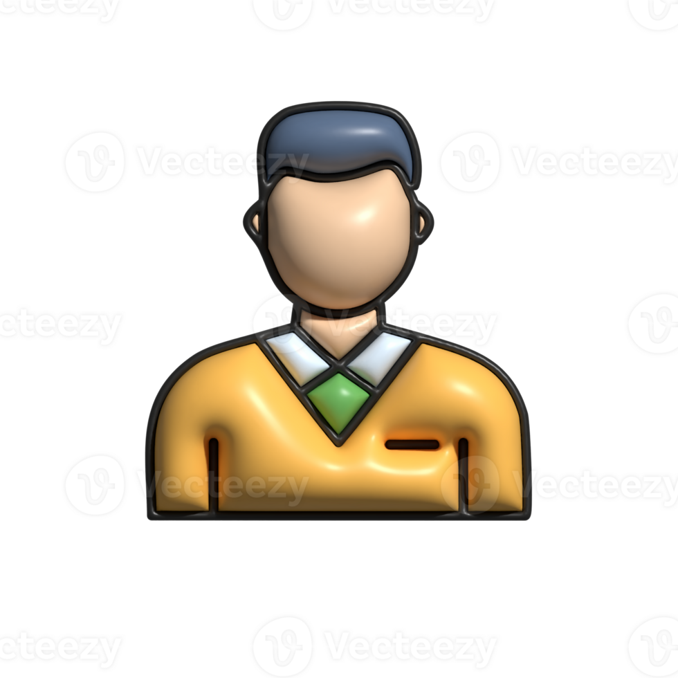 3D Businessman Executive, Office Work, and Career Concept png