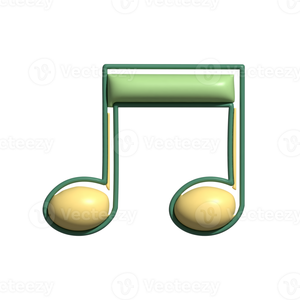 3D Music Note Musical Composition, Rhythm, and Sound Concept png