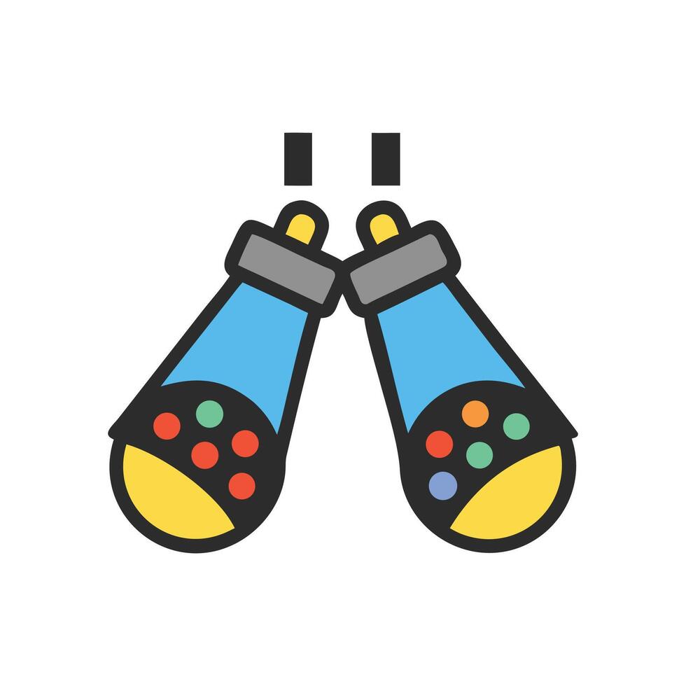Party Streamers Illustration with colorful circles on black background vector