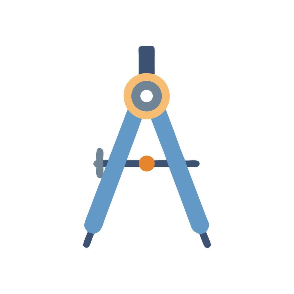 Drafting Compass Drawing Tool Isolated on Black Background vector