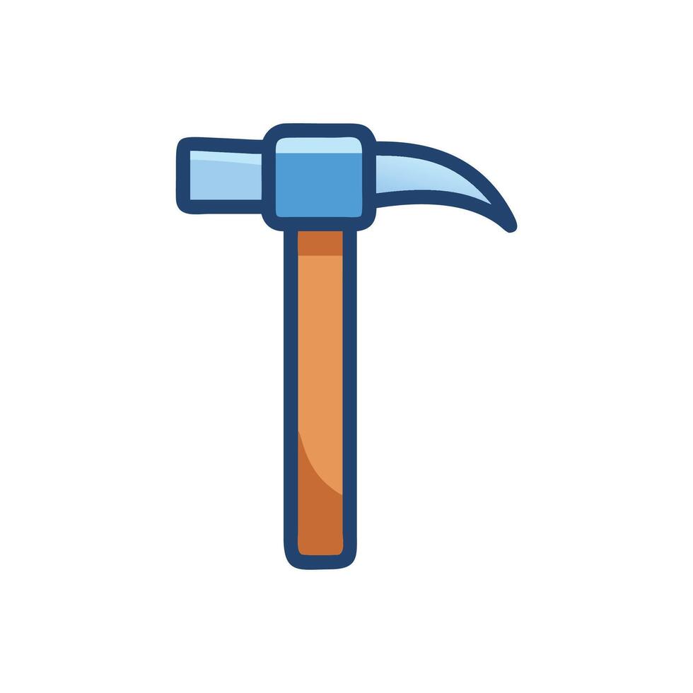 Cartoon Style Claw Hammer Handyman Tool Illustration vector