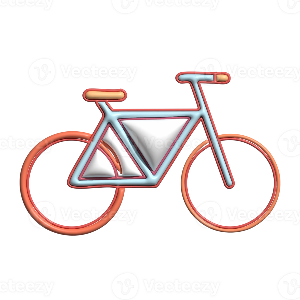 Modern 3D Bicycle Icon Exercise, Adventure, and Sustainable Mobility Design png