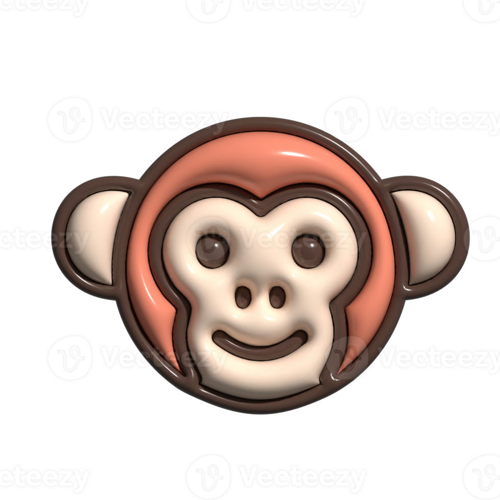 3D Monkey Forest Dweller, Agile Mammal, and Wildlife Character Concept png