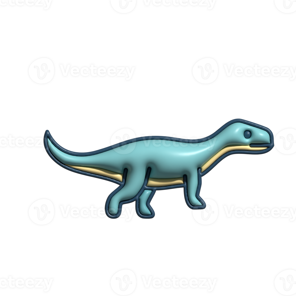 3D Render of Mosasaurus Icon Prehistoric Marine Reptile and Ocean Predator Symbol png