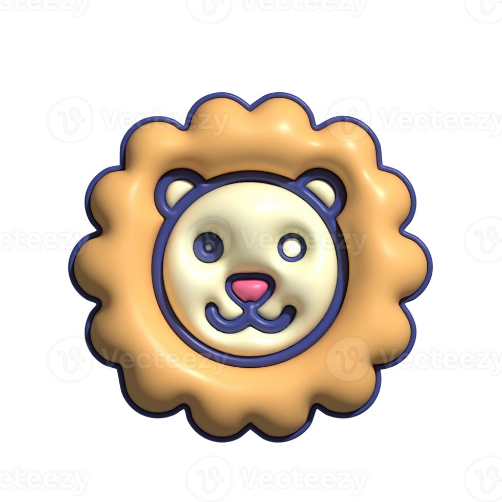 3D Lion Wildlife, Safari Animal, and Powerful Predator Concept png