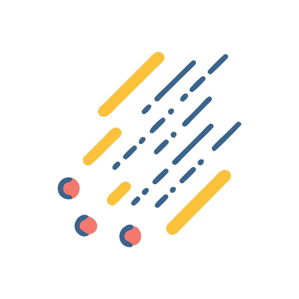 Colorful Meteors and Cosmic Dust Illustration on Black vector