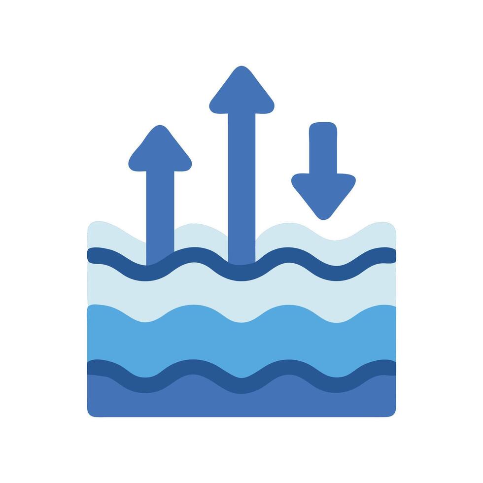 Water cycle diagram showing evaporation and precipitation process vector