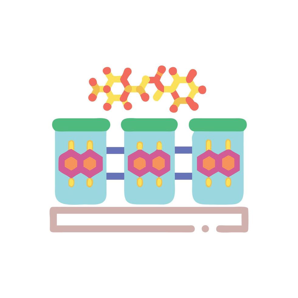 Lab tests with molecular biology concept illustration vector