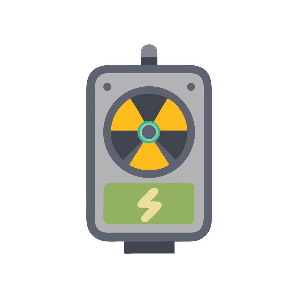 Radioactive battery energy power nuclear symbol icon concept vector