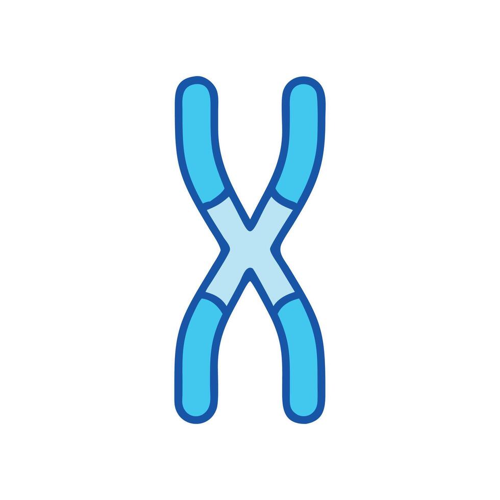 Chromosome illustration on black background for scientific concepts vector