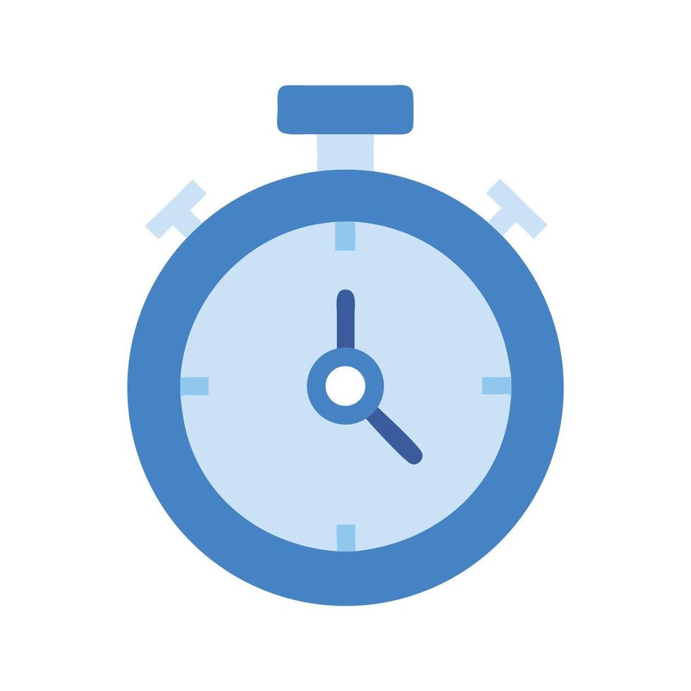 Blue Stopwatch Icon Time Measurement Countdown Illustration vector