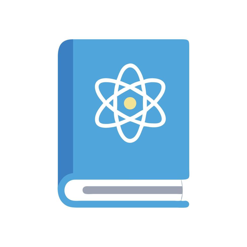 Science Textbook with Atom Learning Education Physics Chemistry vector
