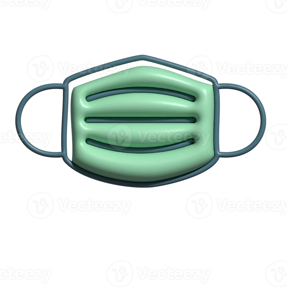 3D Face Mask Medical Equipment and Hygiene Concept png