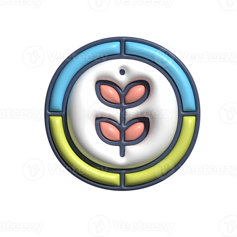 Modern 3D Plant Seeds Icon Agriculture, Natural Sprout Stage, and Eco-Friendly Symbol png