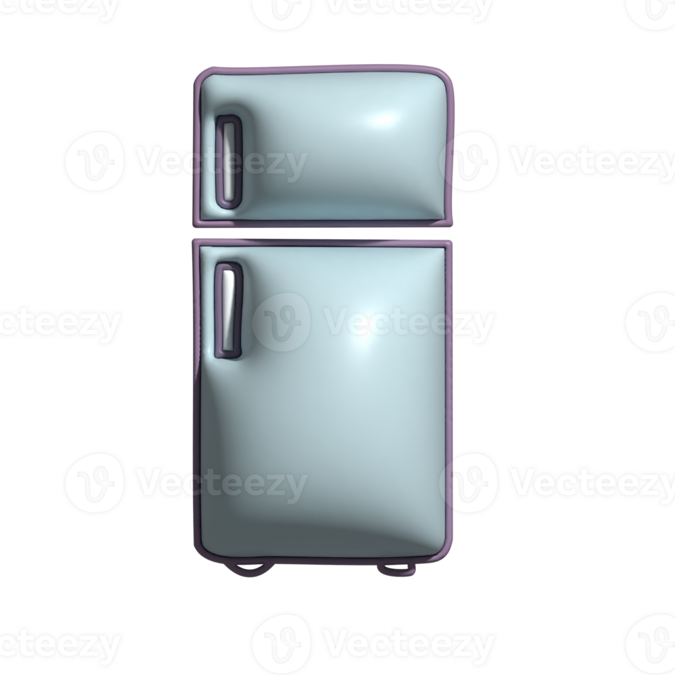 3D Refrigerator Home Utility and Food Storage Concept png