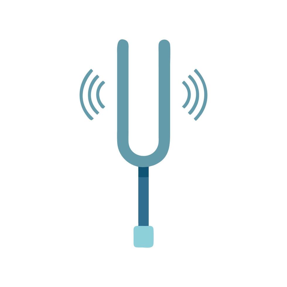 Tuning fork icon music and sound vibration tool vector