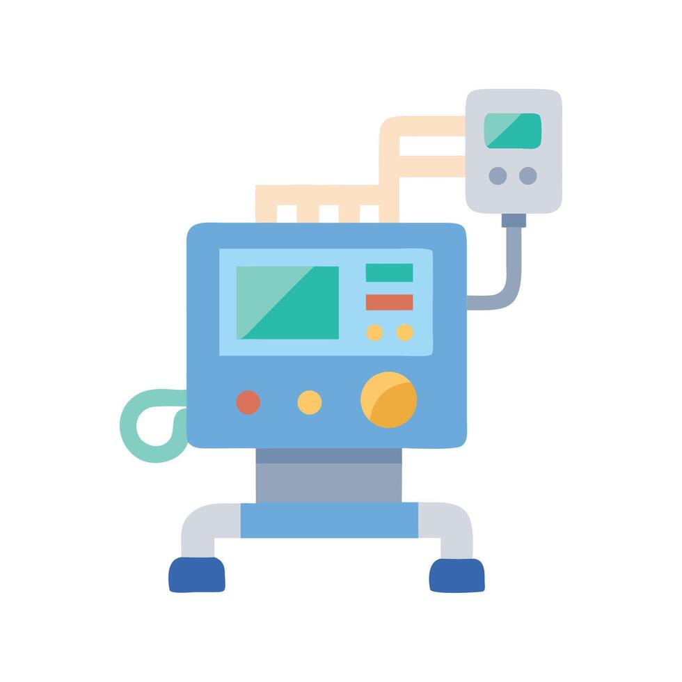 Cartoon Ventilator Illustration for Medical or Healthcare Concepts vector