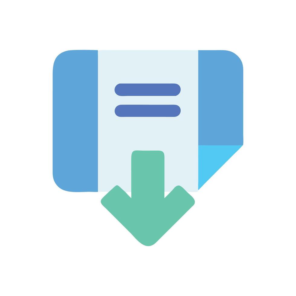 Document Download Icon Graphic Illustration Template vector