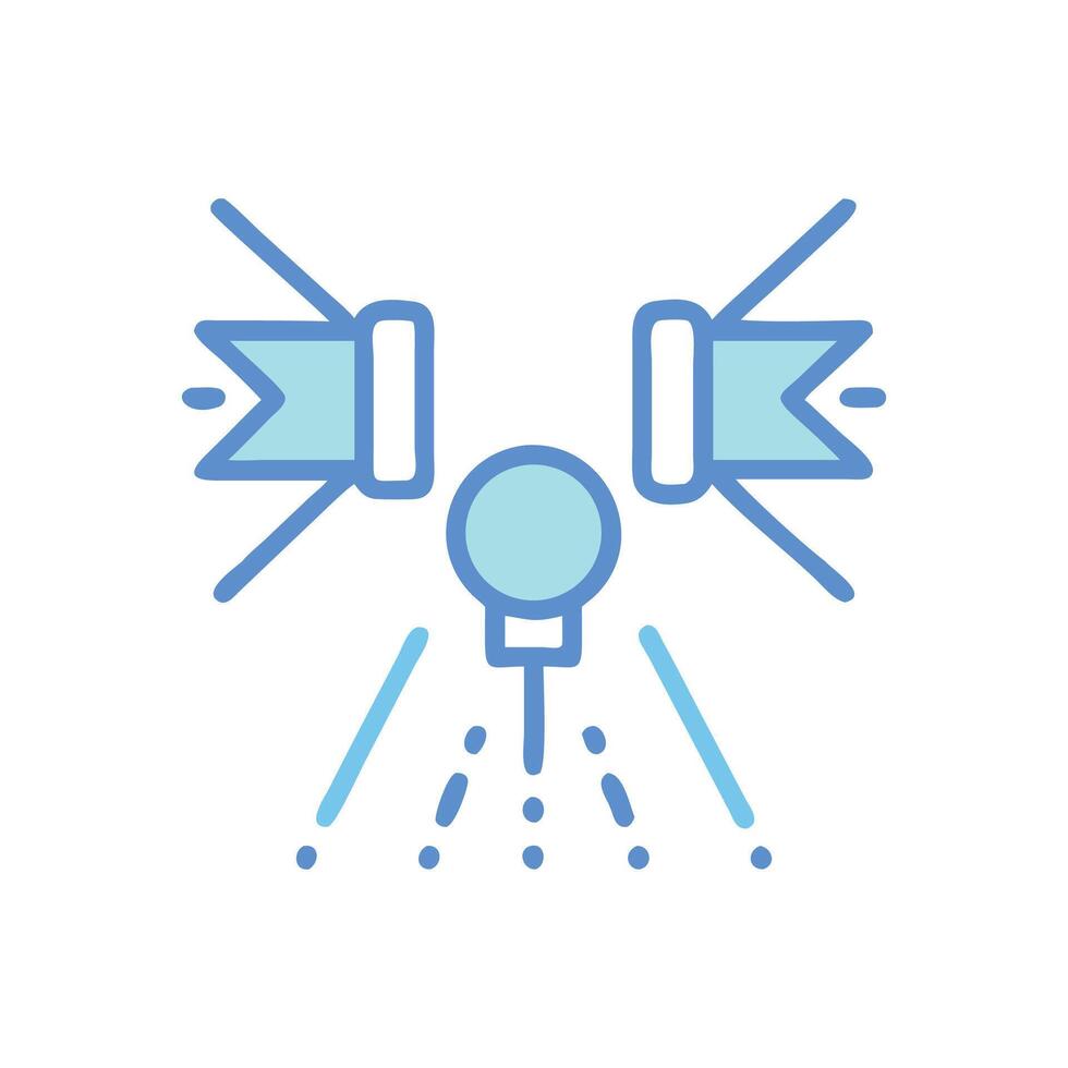 Celebration light bulb icon with ribbon and sparkle vector