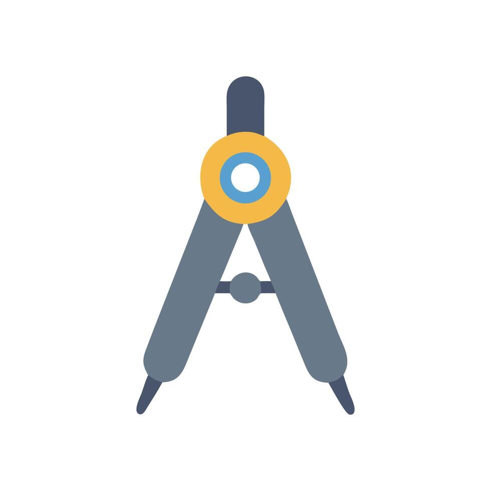 Drafting Compass Illustration on Black Background for Design Projects vector