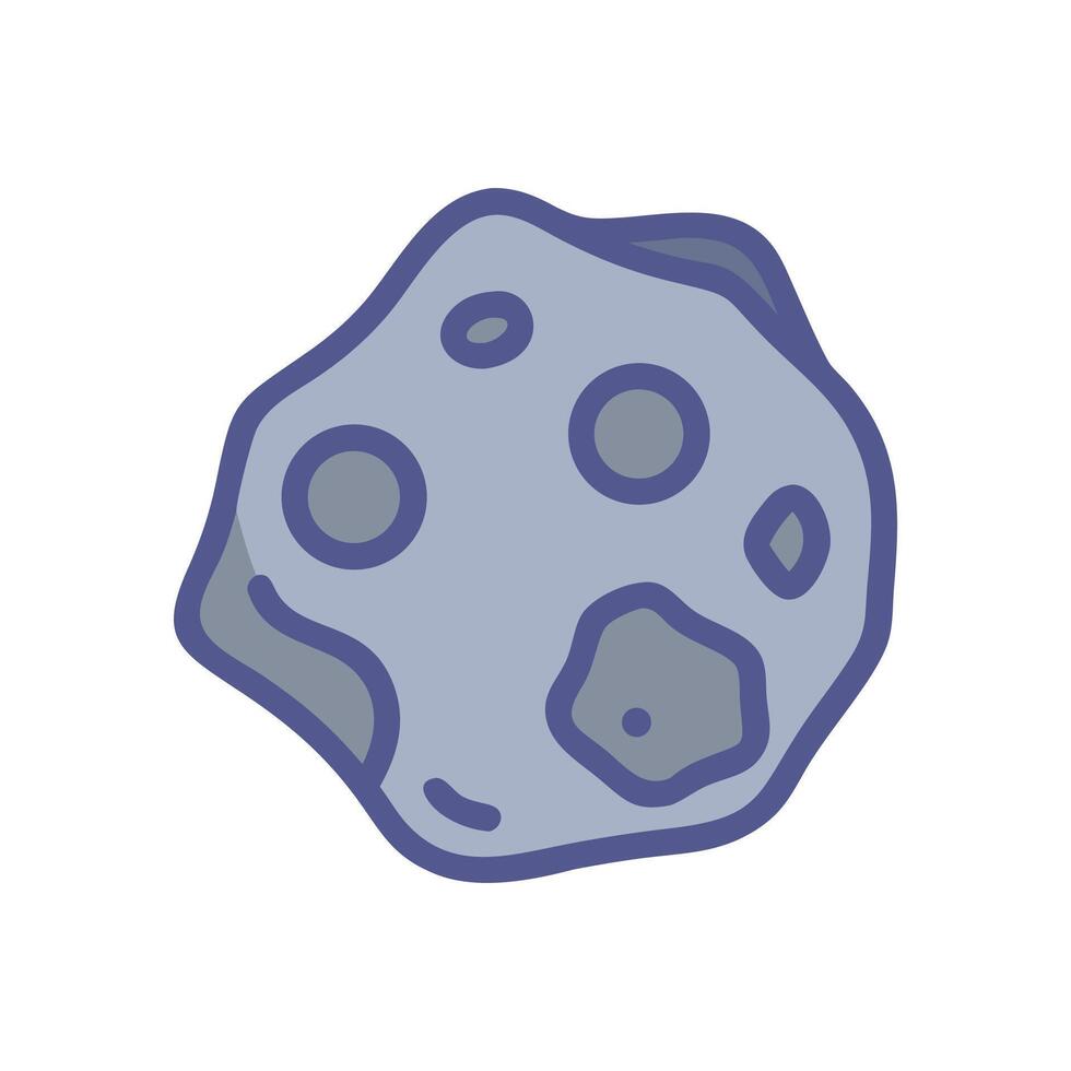 Asteroid Illustration Isolated on Black Background for Education vector