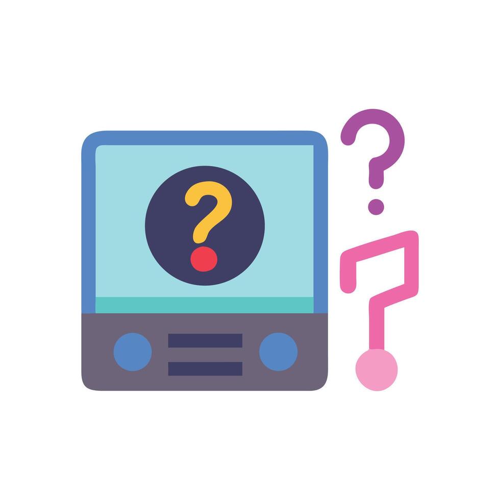 Help and Support System Illustration with Question Marks vector
