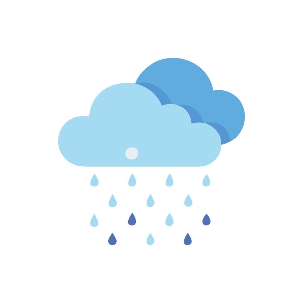 Rainy Clouds Illustration Weather, Forecast, and Climate Concept vector