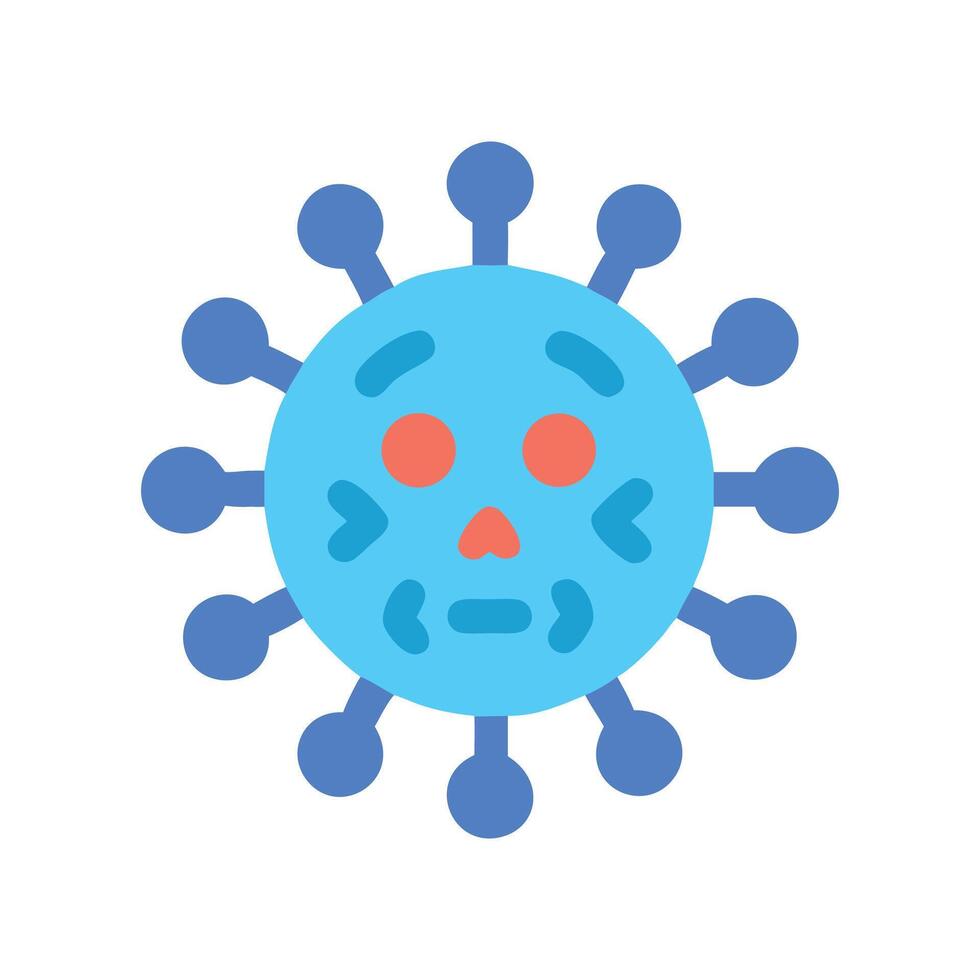 Coronavirus flat illustration on a black background vector