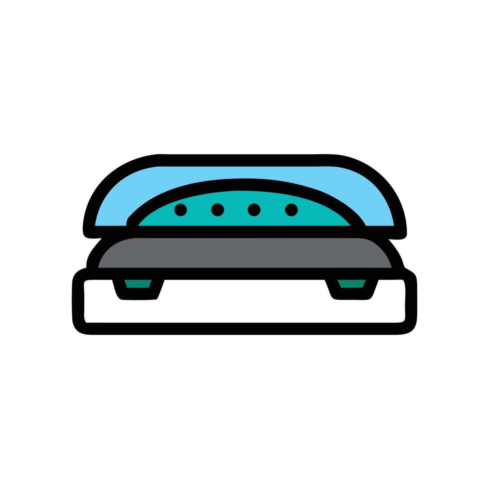 Isometric paper puncher icon, office stationary on black background vector