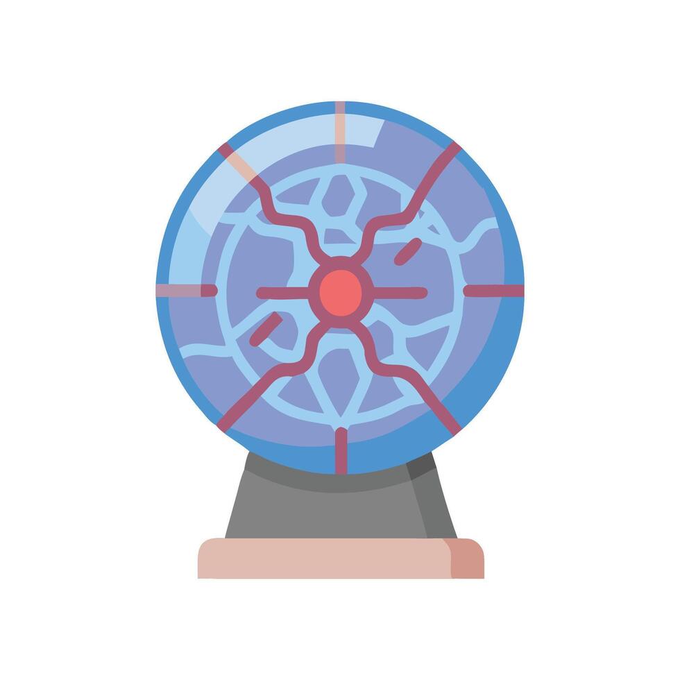 Plasma Ball Icon Science Energy Futuristic Display vector