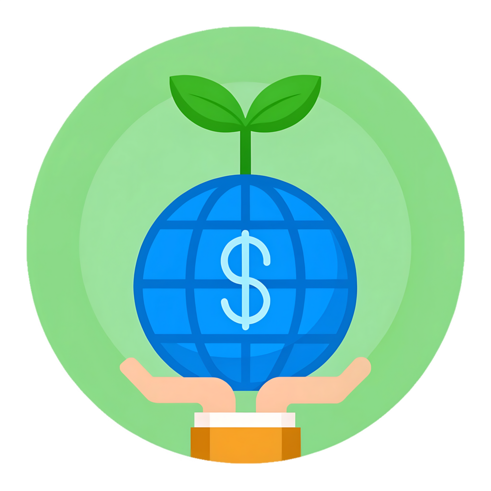 Global finance, sustainable growth, ESG investing png