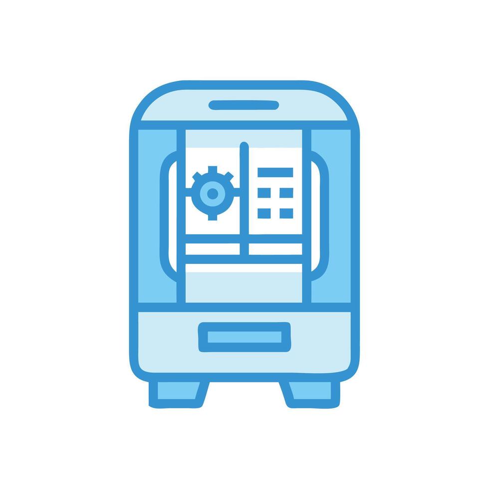 3D Printing Machine Icon Innovation and Modern Technology vector