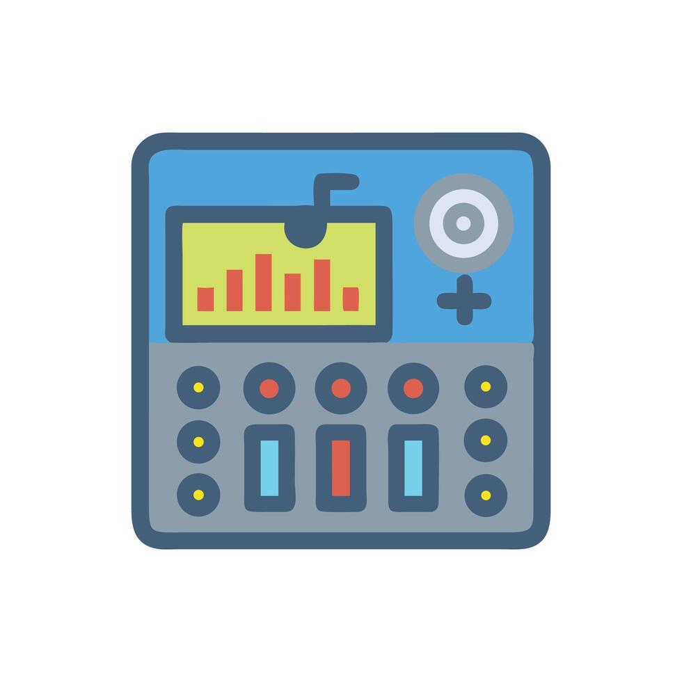 Stylized Illustration of a Digital Audio Workstation vector